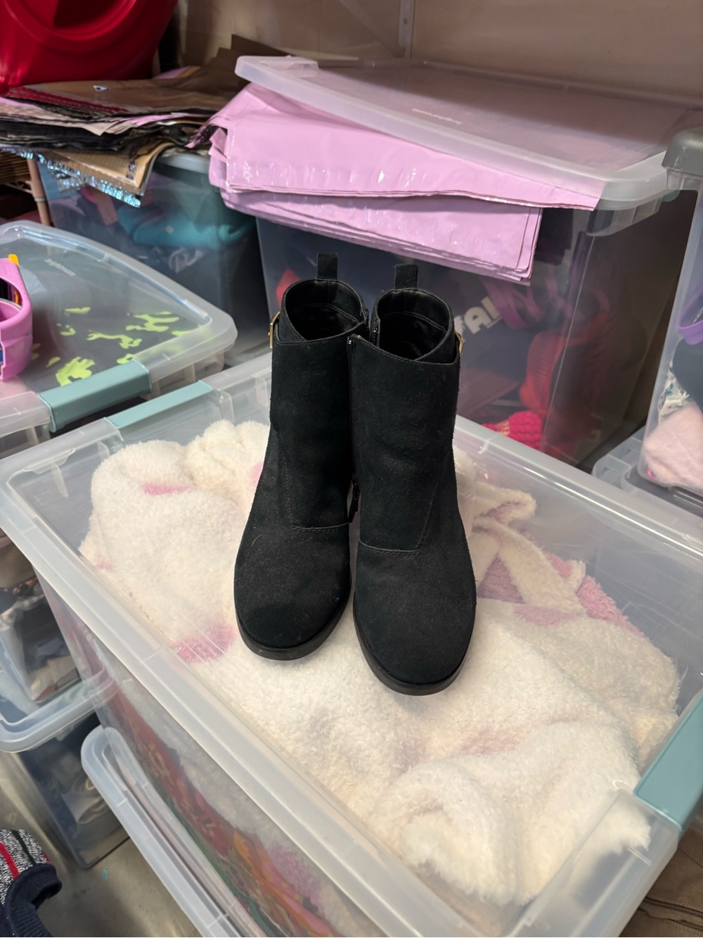 Cole Haan Black Suede Ankle Booties